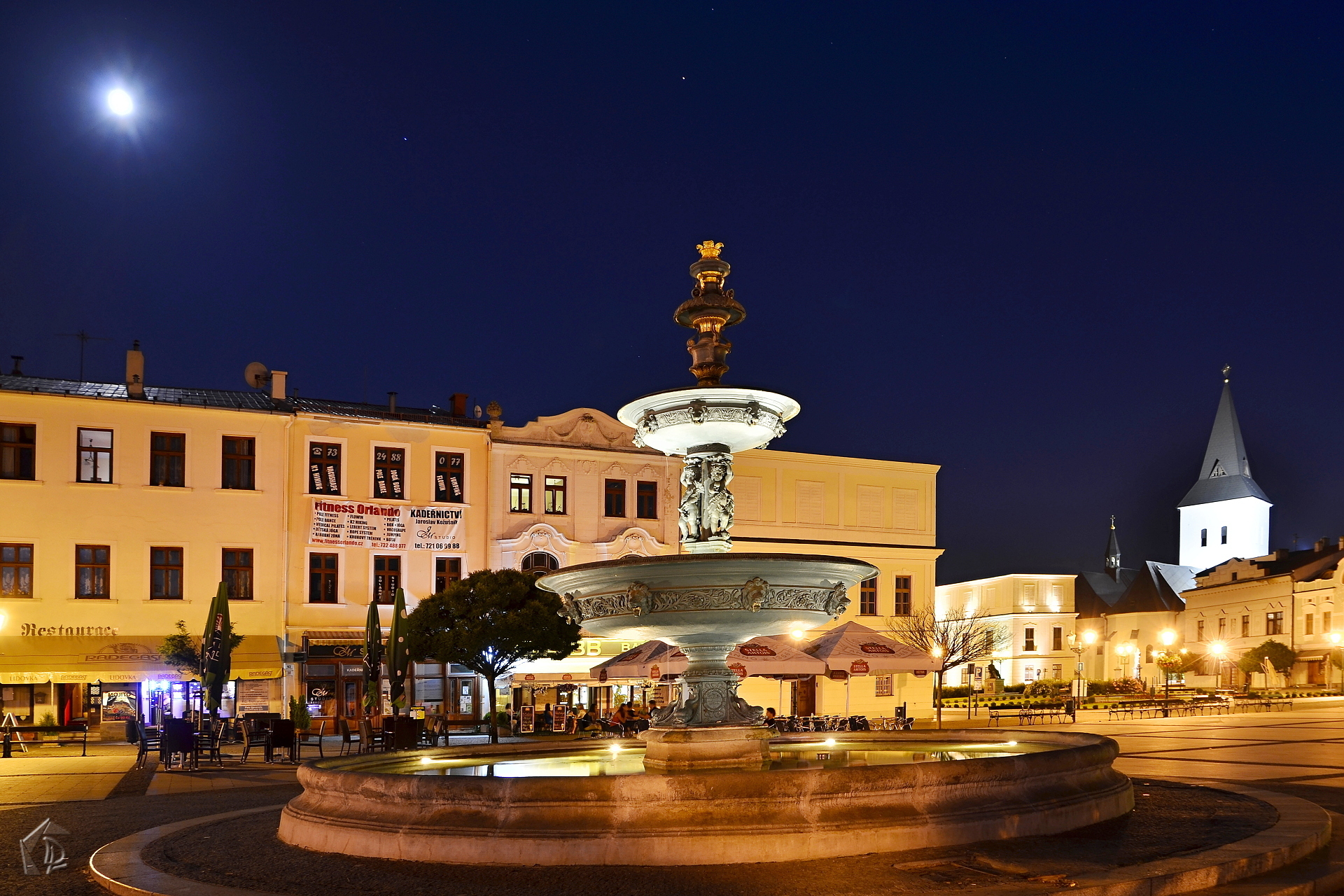 Karvina square at night